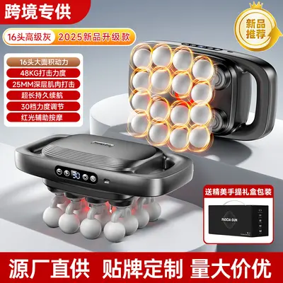 16-Head Rechargeable Massage Gun, High-Power, Interchangeable 6-12 Heads - 9