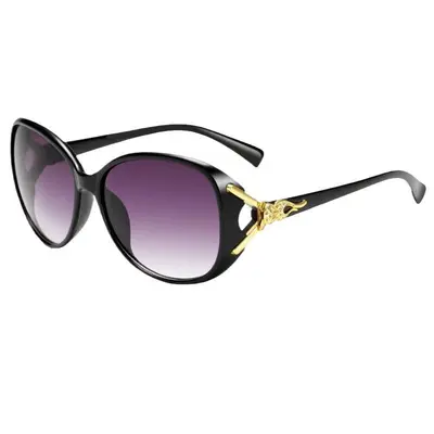 Women's Fox Head Rhinestone Sunglasses, Polarized, Large Frame - 5