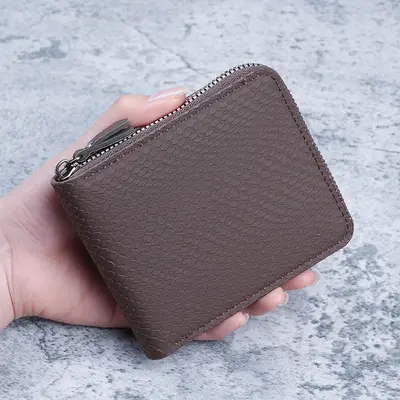 Men's Short Wallet with Multiple Card Slots and Large Coin Pocket - 3