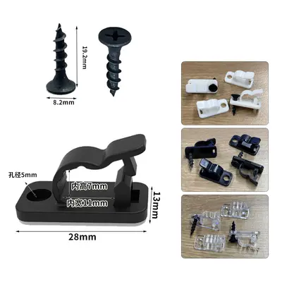 50 Self-Adhesive Cable Clips, Punch-Free for LED Strip Lights
