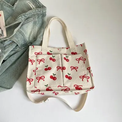 Large Capacity Women's Tote Bag Single Shoulder Retro Casual Style - 10