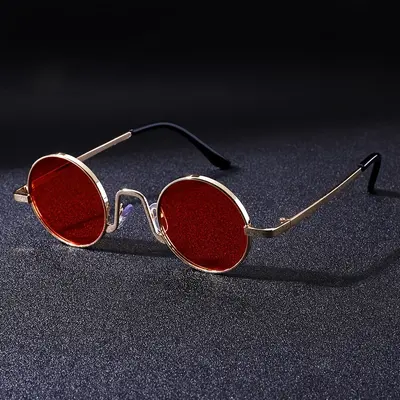 French Retro Small Round Frame Sunglasses, UV Protection, Unisex - 2