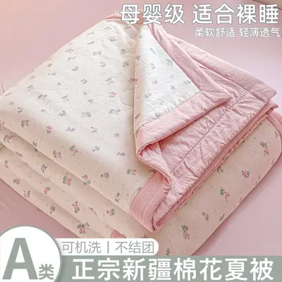 Class A Mother and Baby Grade Double-Layer Gauze Summer Quilt Cotton Quilt Summer Cool Quilt Thin Quilt Air Conditioning Quilt Machine Washable Gift Quilt A - 13