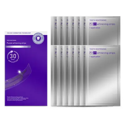 Grenzüberschreitender neuer V34 Violett Zahnaufhellungsstreifen Whitening Strips Zahnbleaching-Streifen aufhellend entgelbend leuchtend weiße Zahnstreifen - 10