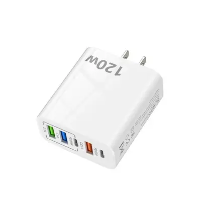 120W Çoklu Port Şarj Cihazı 3USB+2PD Hızlı Şarj Başlığı US/EU/UK Standartları Çok Fonksiyonlu Şarj Adaptörü - 8