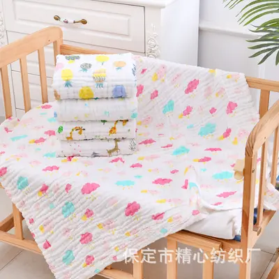 100% Cotton Six-Layer Baby Muslin Blanket, 110x110 cm, Four-Season - 12