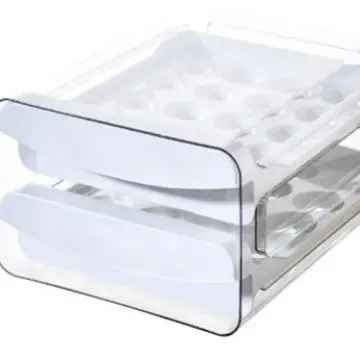 Eieraufbewahrungsbox Kühlschrank-Aufbewahrungsbox PET32 Gitter Schubladeneinsatz Lebensmittelqualität Küchen-Eieraufbewahrungsbox - 11