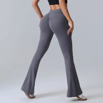 Yoga-Schlaghose mit hohem Bund, Po-Lifting, schlankmachend - 9