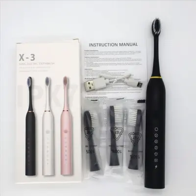 Adult Fully Automatic Sonic Electric Toothbrush, Soft Bristles, Rechargeable, Waterproof - 8