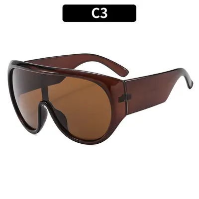 Large Frame Protective Sunglasses, Unisex Fashion Style - 8