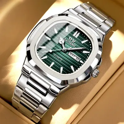 DAIYANG Brand New Men's Watch Waterproof Luminous Dual Calendar Wristwatch Men's Ultra-thin Quartz Watch Steel Band - 13