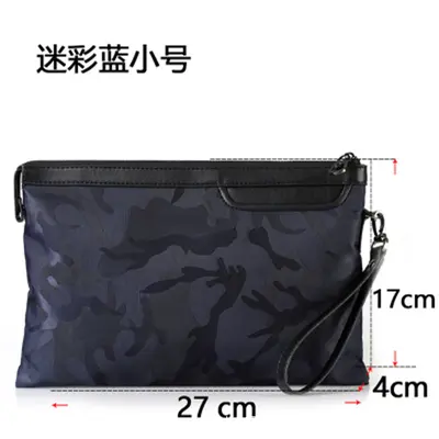 Herren-Handtasche mit Reißverschluss, Oxford-Gewebe, lässige Handgelenktasche - 8