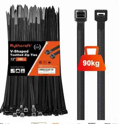7,6*300 mm V dişli kendinden kilitlemeli naylon kablo bağı - 7