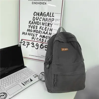 Rucksack Herren Universität Student Leinen Rucksack ins japanischer Stil einfach große Kapazität Reiserucksack Gymnasium Mittelschule Schüler Rucksack - 9