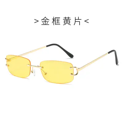 Frameless Metal Men's Sunglasses, Classic Design - 9