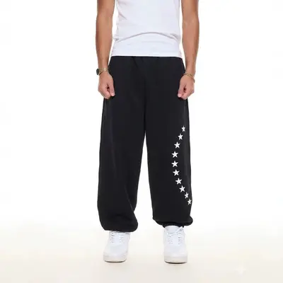 Y2K Sterne-Print Elastische Lockere Hose, drei Farben, Sommer