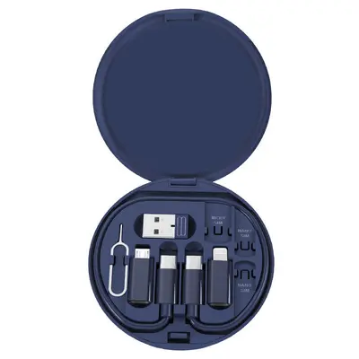 便携式多功能数据线收纳盒数据线60W快充平果.安卓.USB.五合一 - 10