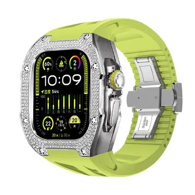 Titanium Alloy Rhinestone Protective Case for Apple Watch Ultra 49MM - 11