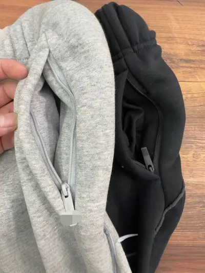 Erkek polar spor takımı, geniş bacak, reflektörlü şerit