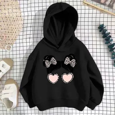 Mädchen Frühling Herbst Sweatshirt mit Cartoon-Motiv, dünne Baumwolle - 7