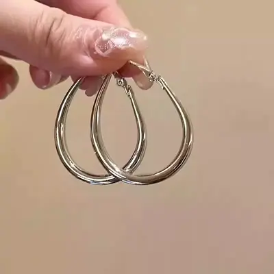 S925 Silver Hoop Earrings for Women - 10