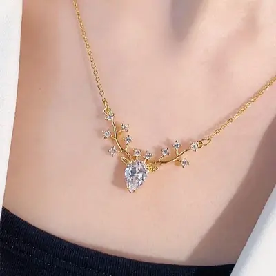 一鹿有你项链女ins锁骨链网红简约个性高级感颈链新款