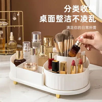 Rotating cosmetic storage organizer