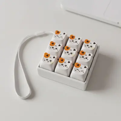 柴犬可爱小狗热升华键帽3D打印底座减压按键小机械键盘可拆卸键帽 - 10