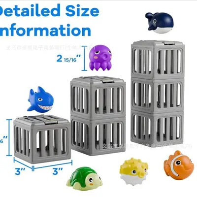 Kids Pool Diving Toy, Water Game Animal Cage - 13