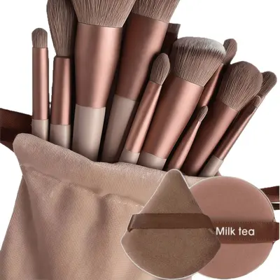 13-Piece Makeup Brush Set, Soft Bristles, with Brush Bag