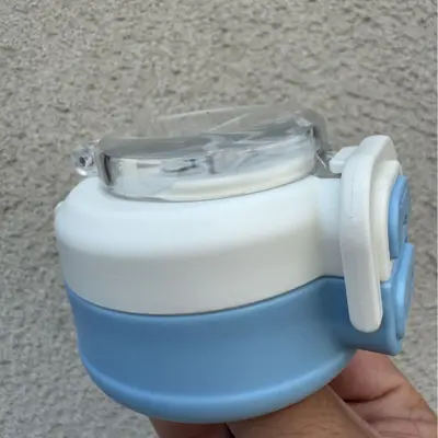 304 Stainless Steel Insulated Cup, Large Capacity, Double Lid, Carry Strap - 11