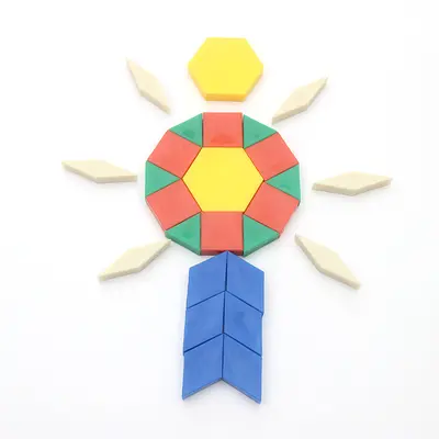 Çocuk geometrik şekil puzzle, 6 renk, şekil tanıma tahtası