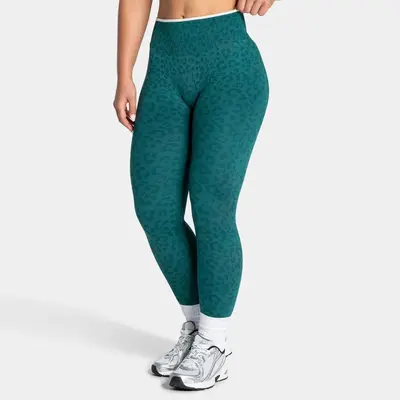 High-Waist Seamless Leopard Print Yoga Pants with Hip-Lift and Tummy Control - 9