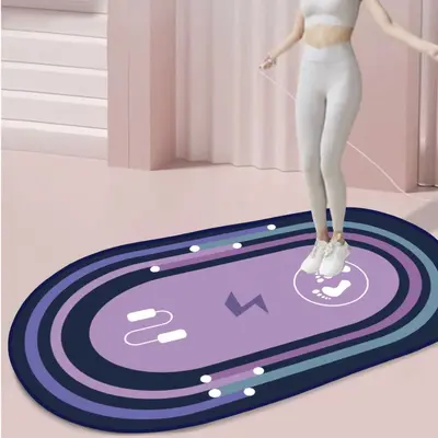 Home Fitness Floor Mat, Soundproof Shock-Absorbing Anti-Slip Mat for Jump Rope