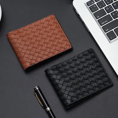 Herrenbrieftasche mit gewebtem Muster, multifunktional, für Business und Freizeit - 3