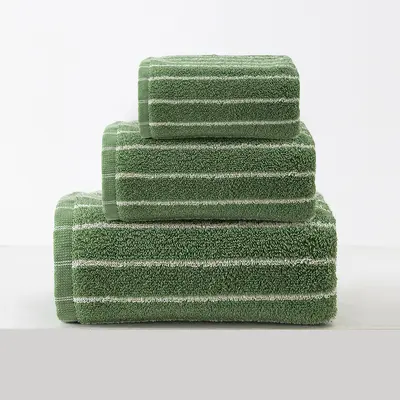Cotton towel set three-piece bath Morandi colors - 8