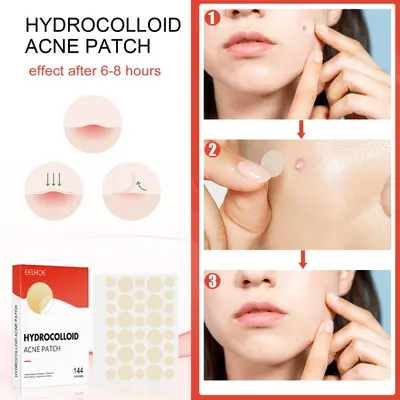 EELHOE Hydrocolloid Acne Patches, Waterproof, Invisible, Breathable - 3