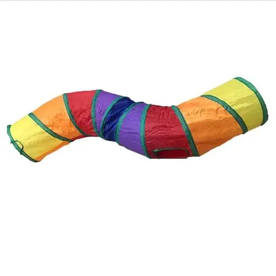 Regenbogen-Katzentunnel-Spielzeug, Dreiwege-Set - 6