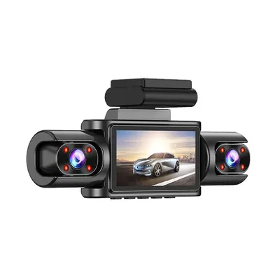 4K Ultra HD Car DVR with Front and Rear Triple-Channel Recording and WiFi