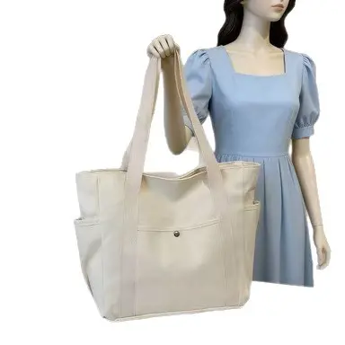 Thickened Canvas Tote Bag Large Capacity Shoulder Bag High-End Versatile Literary Student Book Commuter Bag - 6