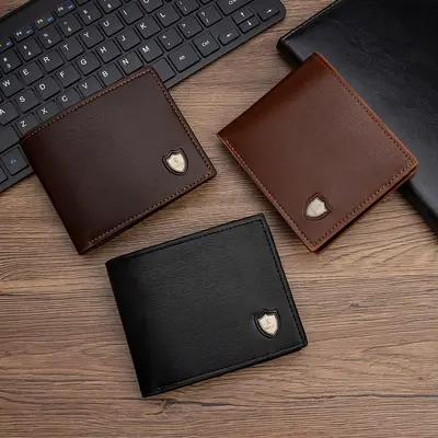 Men's Short Wallet with Zipper Coin Pocket, Premium Look - 2