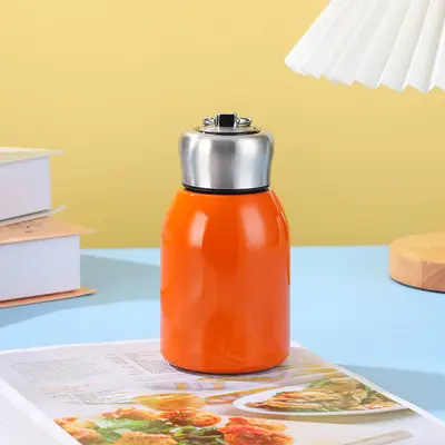 304 Stainless Steel Vacuum Pocket Cup, All-Steel Lid, Portable with Carry Ring - 12