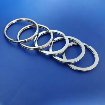 Üretici toptan metal düz anahtarlık çift katmanlı düz anahtarlık paslanmaz çelik araba anahtarlık aksesuarları - 4