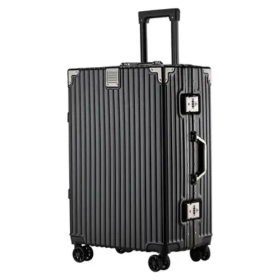 28-Inch Aluminum Frame Spinner Suitcase with Universal Wheels - 6