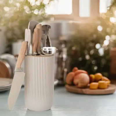 Stainless Steel Kitchen Knife Set with Spatula and Frying Turner