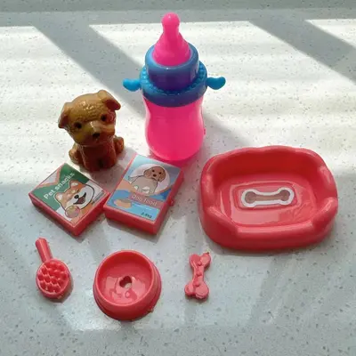Children's Play House Toy with Simulation Puppy Set