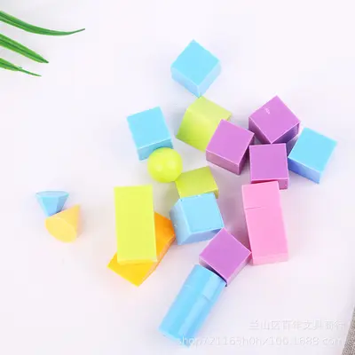 Geometri seti çocuk öğrenci geometri hacmi yapı taşı oyuncaklar geometri öğretim yardımı seti DIY entelektüel bulmaca
