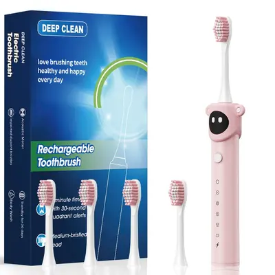 SENK-Kinderzahnbürste mit USB-Ladegerät, 6 Geschwindigkeiten, IPX7-wasserdicht, Modell 510
