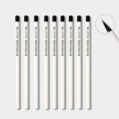 2B Pencils for Exams and Sketching, HB with Eraser Tip, Primary School Grade 1 - 13