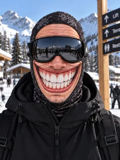 Lustige 3D-Digitaldruck-Gesichtsmaske für Partykostüme